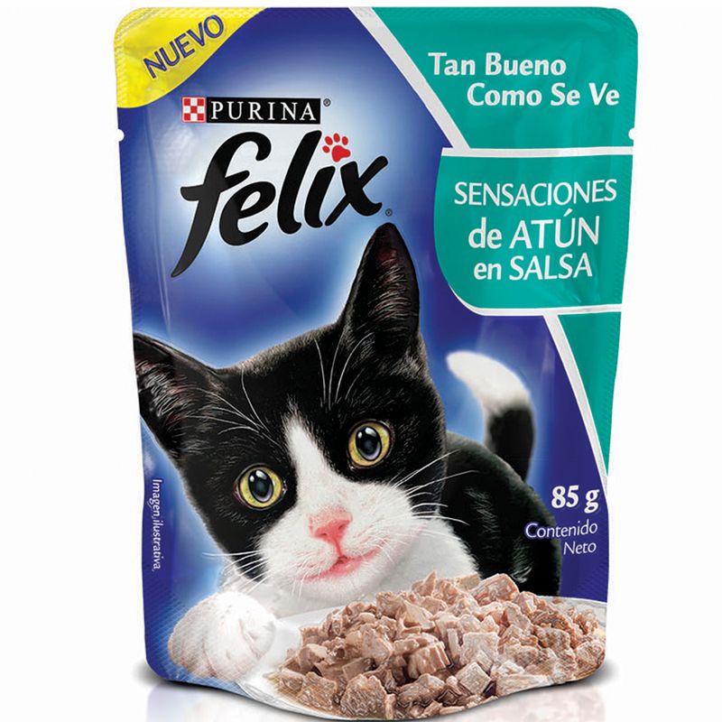 Snacks-para-gato-FELIX-SENSACIONES-de-Atun-en-SalsaPURINA-Atun----85gr