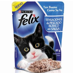 Snacks para gato FELIX SENSACIONES de Pescado Blanco en Salsa PURINA