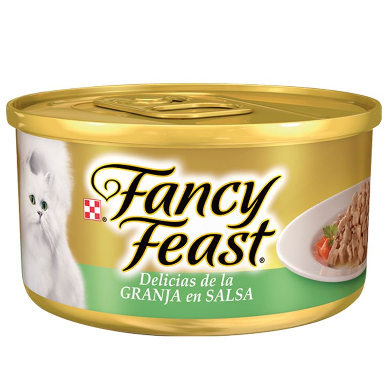 Snacks-para-gato-FANCY-FEAST-Delicias-de-la-Granja-en-SalsaPURINA----85gr