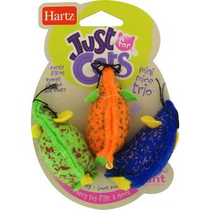 Juguetes Para Gato Just For Cats Ratones X 3 Hartz