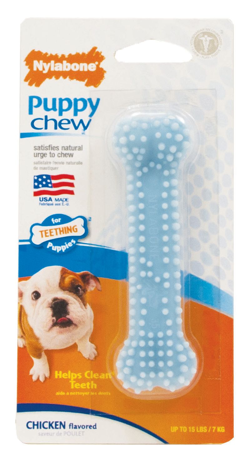 Juguetes-para-perro-Puppy-Chew-Hueso-Dental-X-Small-Azul-Petite-Pollo-Nylabone-Cachorros-