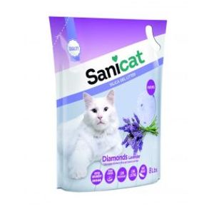 Arena Para Gato Sanicat Diamond Gel De Silice Lavanda X 8 Lbs X 3.6 Kg Sanicat 8Lb