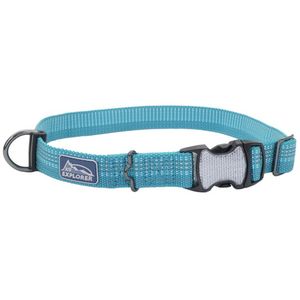 Collares Para Perro- Explorer Refelectivo Aguamarina Collar Small 5/8" Coastal Pet