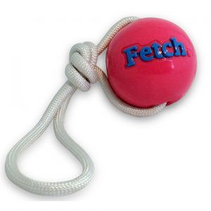 Juguetes Para Perro-Pelota Fetch Con Lazo Fucsia Planet Dog