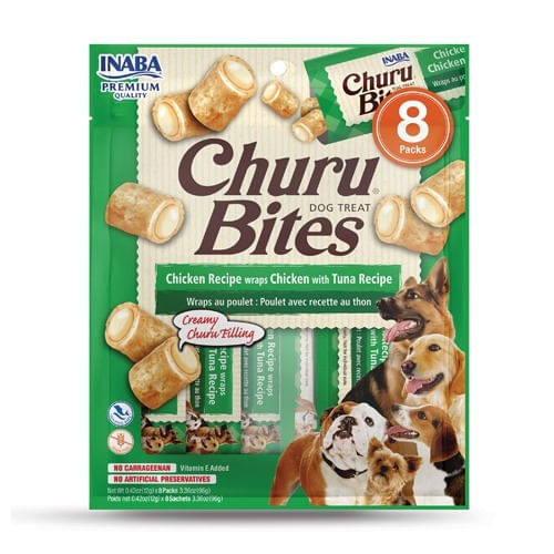 naba Dog Snack Churu Bites Pollo Wraps 8 Unidades Pollo Con Atun 96Gr (3524)
