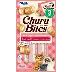 Inaba Cat Snack Churu Bites Pollo Wraps 3 Unidades Atun Con Salmon 30Gr