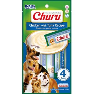 Inaba Dog Snack Churu 4 Unidades Chicken With Tuna Pollo Y Atun 56Gr