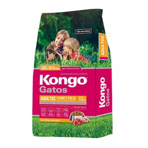 Alimento Gato Kongo Adulto Carne y Pollo 8 Kg