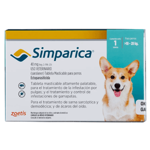 Antiparasitarios Externos -Simparica 40 Mg Caja 1 Tableta Zoetis